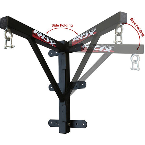 RDX X4 BLACK 2FT FOLDING PUNCH BAG WALL BRACKET-1